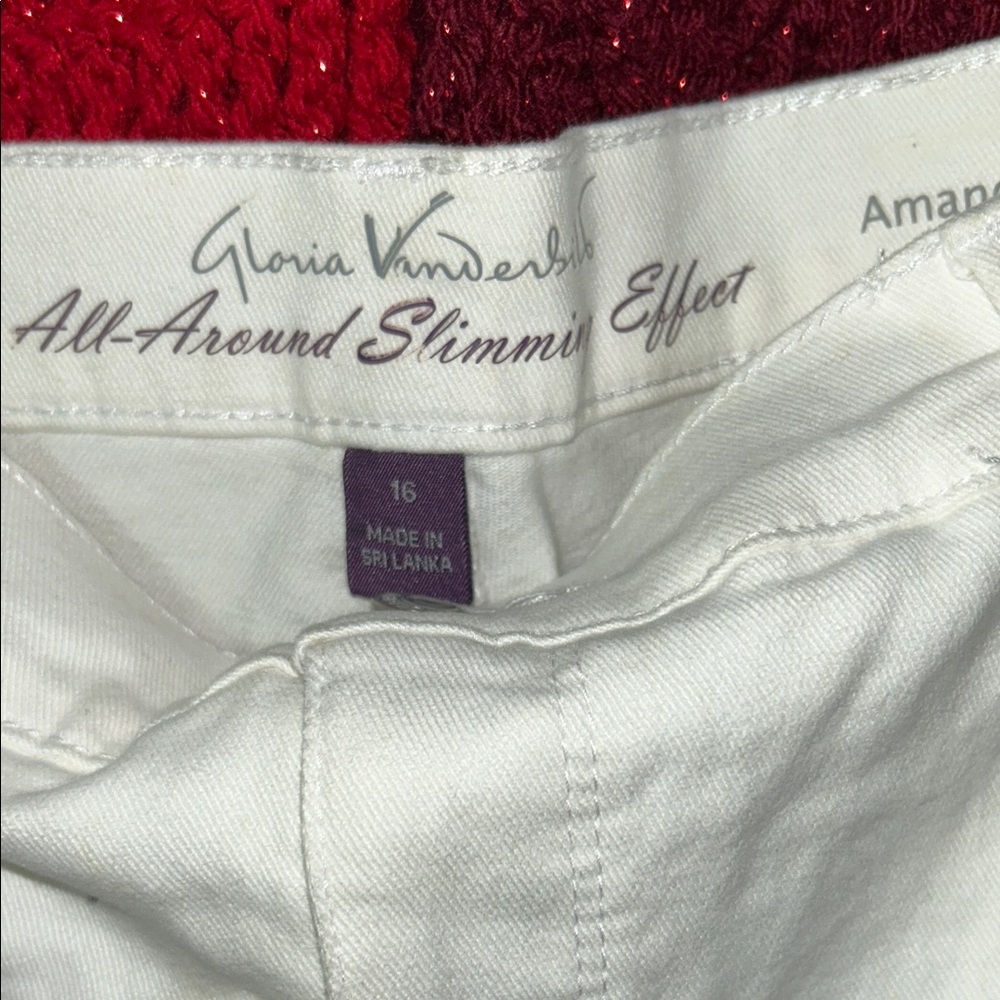 Gloria Vanderbilt White Amanda Short Classic Rise Jean Shorts size 16NWT - Picture 5 of 7